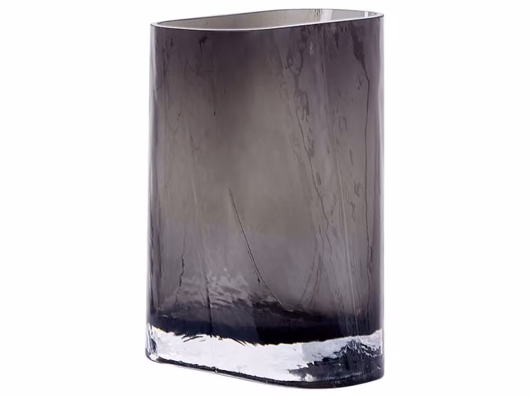 Jarrón de vidrio moderno Beliani en color gris para mesa de 20 cm