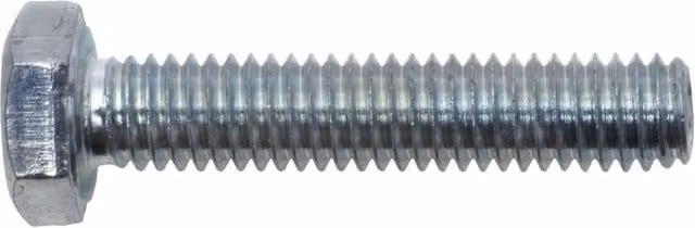 Pack de 25 tornillos de rosca M8 x 50 mm SWG con cabeza hexagonal de acero galvanizado plateado DIN 933 ISO 4017