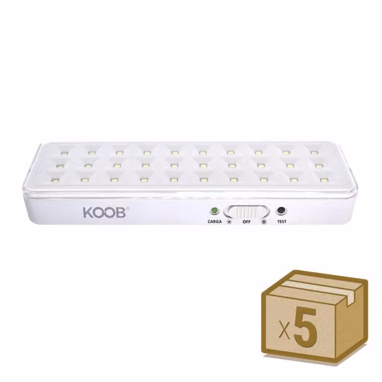 Pack de 5 luces de emergencia LED Emerlux F515 no permanente en color blanco frío