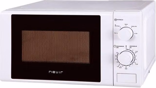 Microondas Nevir NVR-6200M de 20 l en color blanco con función solo y luz interior