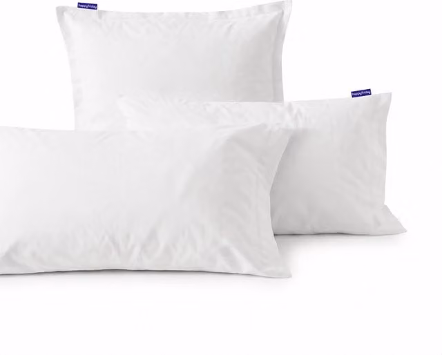 Pack de 2 fundas de almohada Basic de algodón en color blanco de 60x60 cm