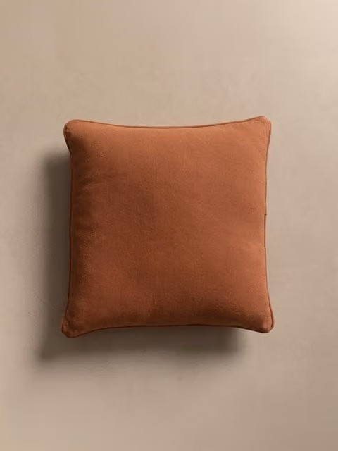 Cojín cuadrado de algodón Kenay Home color naranja, 45 x 45 cm