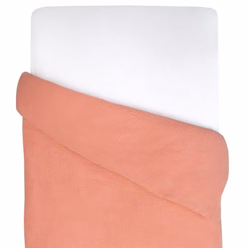 Funda nórdica de gasa de algodón Sevira Kids para niños, estilo boho, colores naranja, marrón y rosa, An/P: 140 x 120 cm