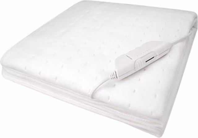 Cubrecolchón Eléctrico con Calefacción Elle Blanco con Apagado Automático y 3 Niveles de Temperatura An/P: 160 x 80 cm