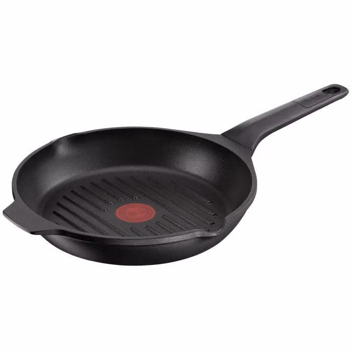 Sartén grill Tefal Robusto de aluminio fundido con revestimiento antiadherente, color negro, Diámetro: 26 cm