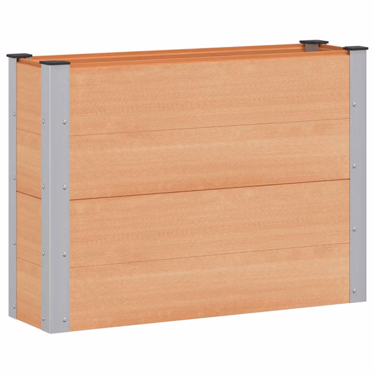 Arriate elevado vidaXL Marrón de WPC y Aluminio An/P/Al: 100 x 30 x 72 cm