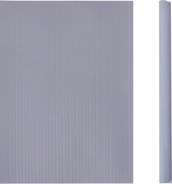 Panel de valla SYFAX de PVC gris claro mate con abrazaderas, Ancho: 35 m, Altura: 0,19 m