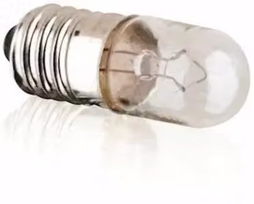 Tubo de miniatura incandescente Abi Ab-1940 transparente con casquillo E10, 30V y 1,5W