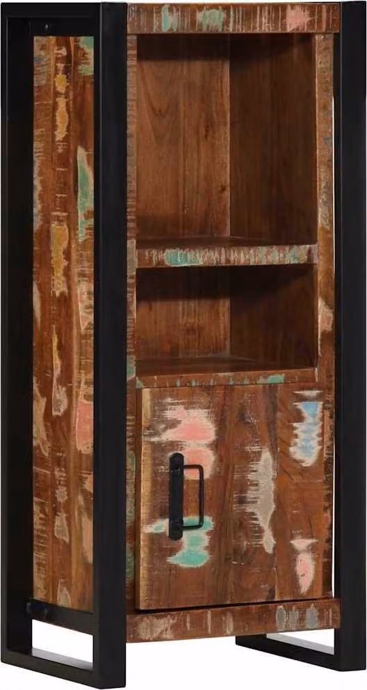 Armario para baño industrial Prolenta de madera recuperada y hierro, color marrón, An/P/Al: 40 x 30 x 90 cm