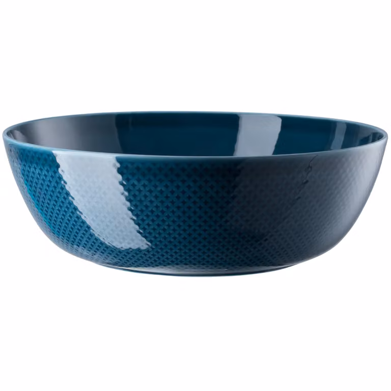 Ensaladera de porcelana Rosenthal Junto color azul ocean de 33 cm