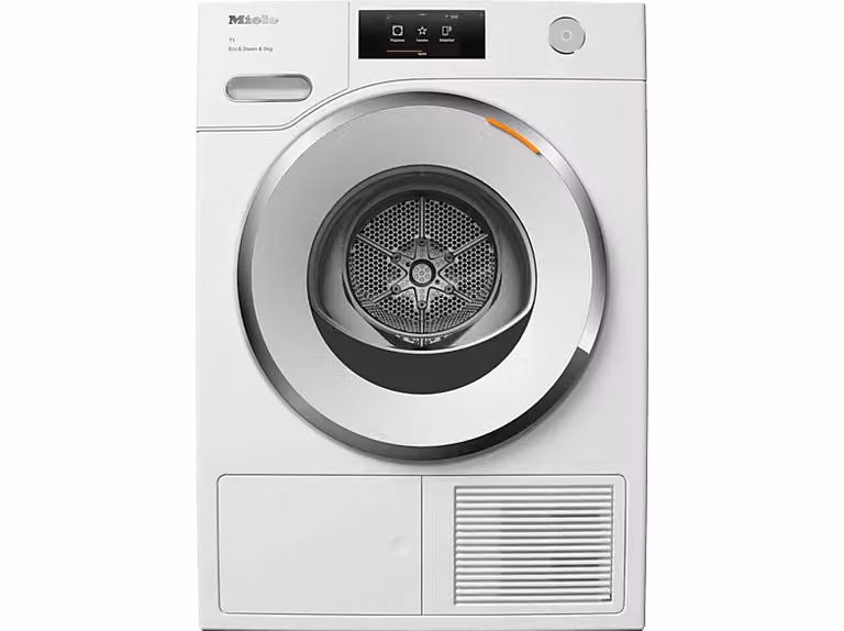 Secadora de bomba de calor Miele TWR780WP Eco&Steam de 9 kg en color blanco con programas de vapor y conectividad inteligente