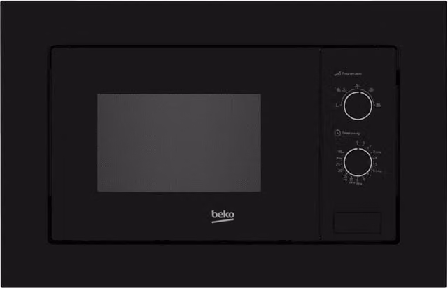 Microondas integrable Beko bmob20202b solo en color negro con acabado en acero inoxidable y cristal
