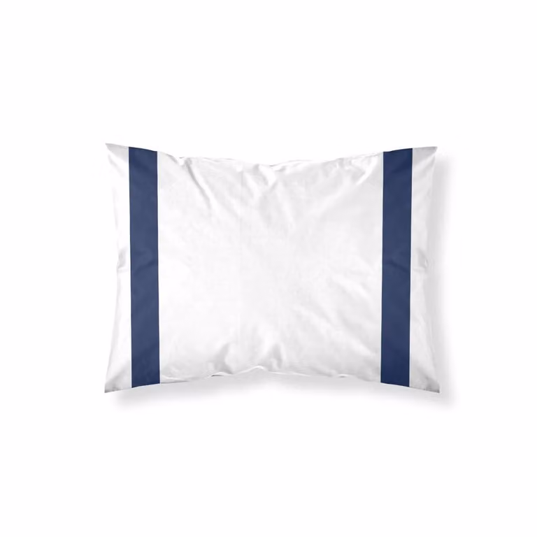 Funda de almohada de algodón de 200 hilos en color azul o blanco, An/P: 45 x 125 cm