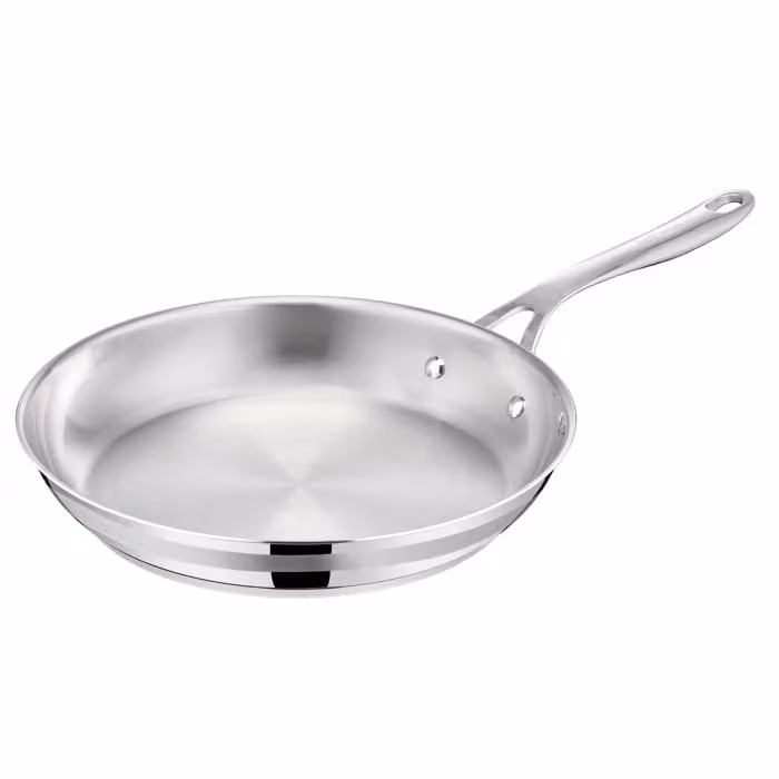 Sartén de acero inoxidable Jamie Oliver by Tefal Cook Smart, Diámetro: 24 cm, Color plata, apta para inducción