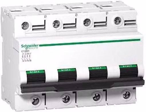Interruptor automático magnetotérmico Schneider Electric C120H 4P 100A curva D