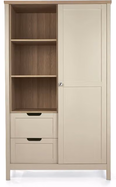 Armario Harwell de Mamas & Papas para niños en color beige con puertas correderas y cierre suave