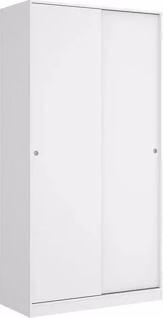 Armario Dekit Slide Plus de 2 puertas correderas en color blanco brillo, An/P/Al: 100 x 50 x 204 cm
