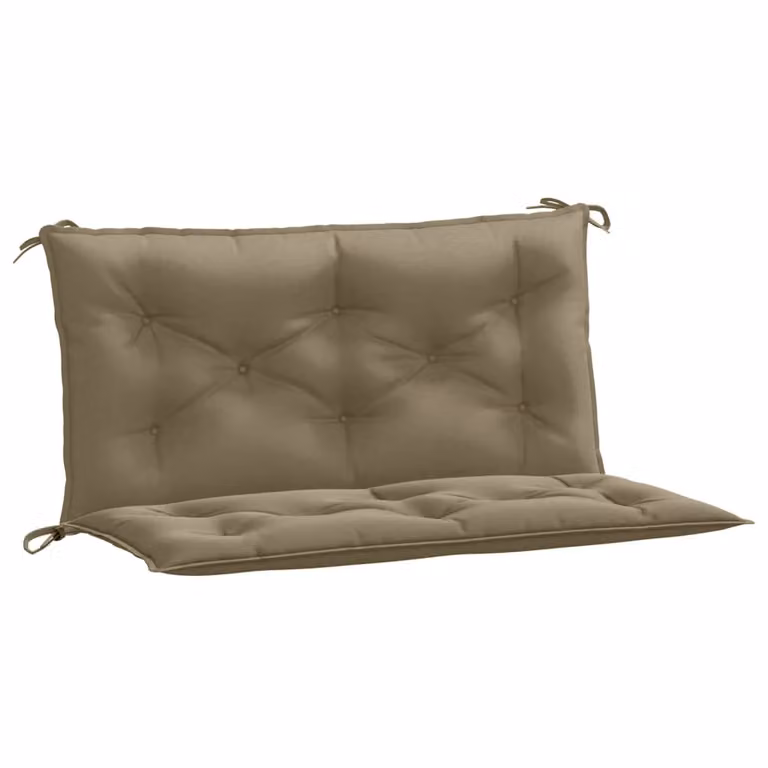 Set de 2 cojines para banco de jardín vidaXL en tela gris taupe melange, An/P/Al: 100 x 50 x 7 cm