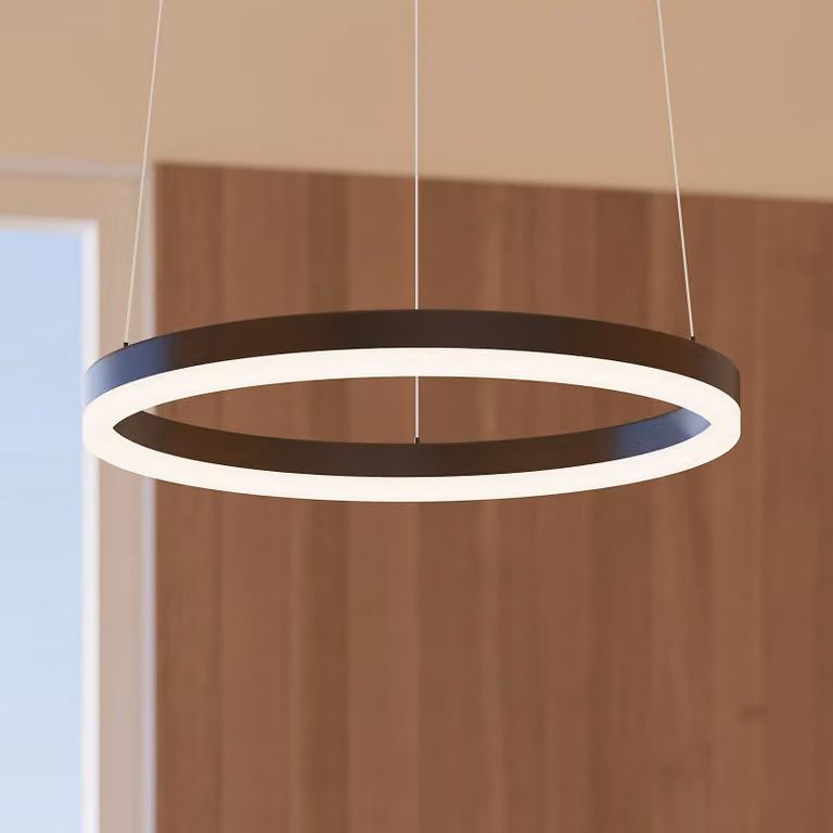 Lámpara colgante LED Arcchio de metal negra y atenuable para cocina de estilo moderno