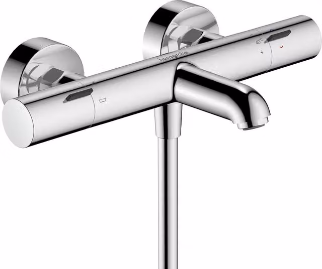 Termostato de baño Hansgrohe Ecostat Fine cromado con dos mandos y seguridad de parada para bañera