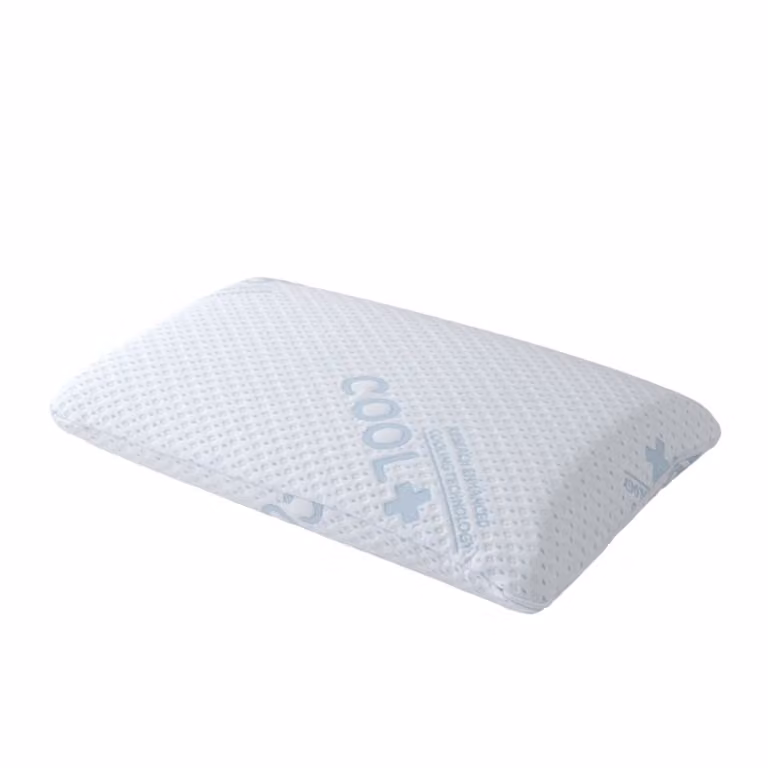 Almohada viscoelástica Reca Bedding blanca con funda desenfundable, transpirable y antibacteriana, An/P/Al: 70 x 40 cm