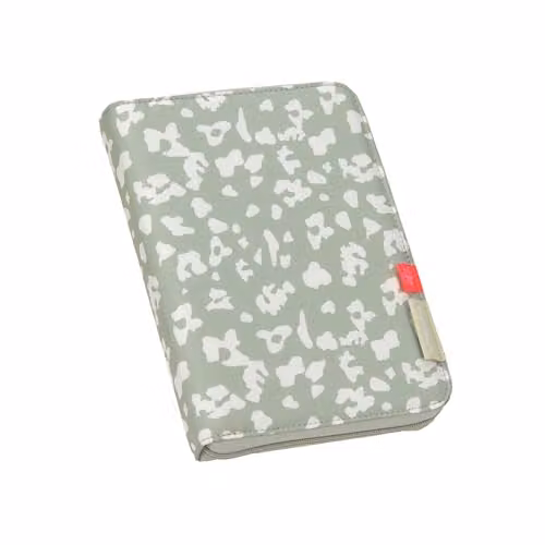 Funda organizadora LÄSSIG para documentos y pasaporte modelo Leo en color beige y multicolor