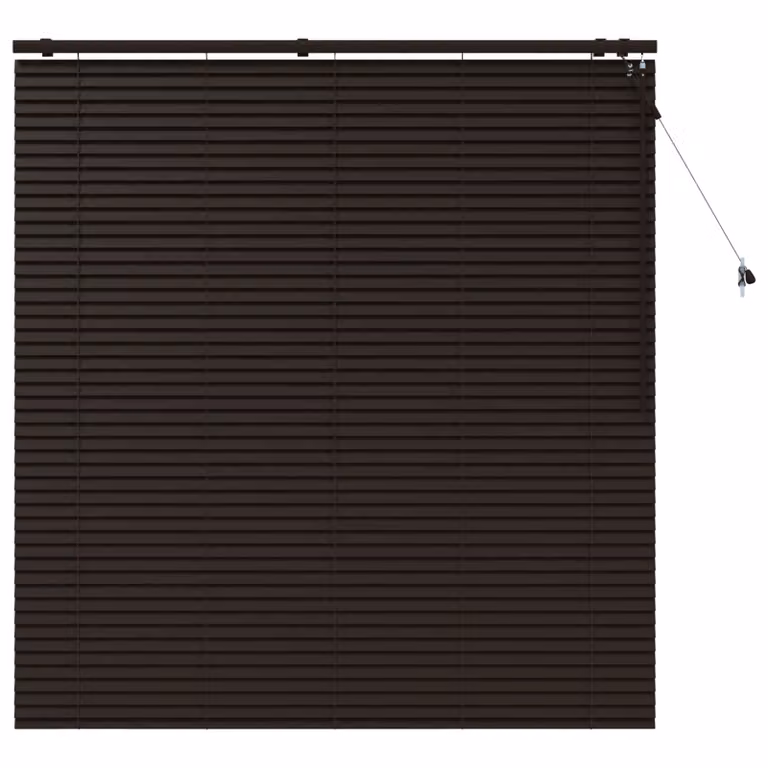 Persiana veneciana de madera vidaXL en marrón oscuro, An/Al: 150 x 160 cm, 35 mm