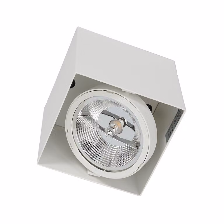 Caja de empotrar Milagro PLAZA ML4743 en color blanco con acabado de metal y cristal transparente