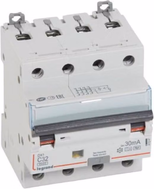 Interruptor Diferencial Monobloc Legrand Dx³6000 4p 400v 32a Tipo F 30ma Blanco