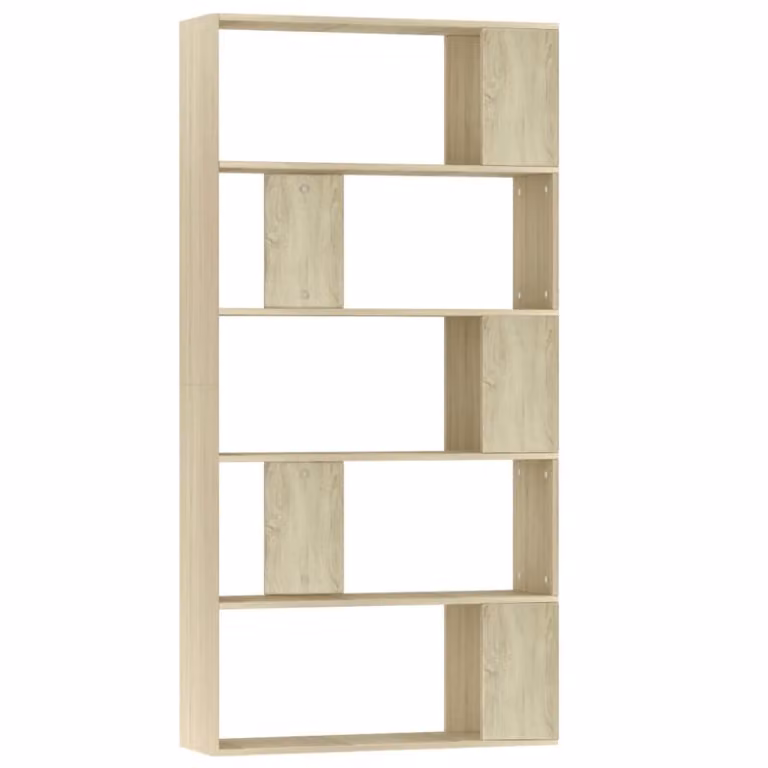 Estantería de madera Maison Chic en color marrón y beige con acabado mate, An/P/Al: 80 x 24 x 159 cm