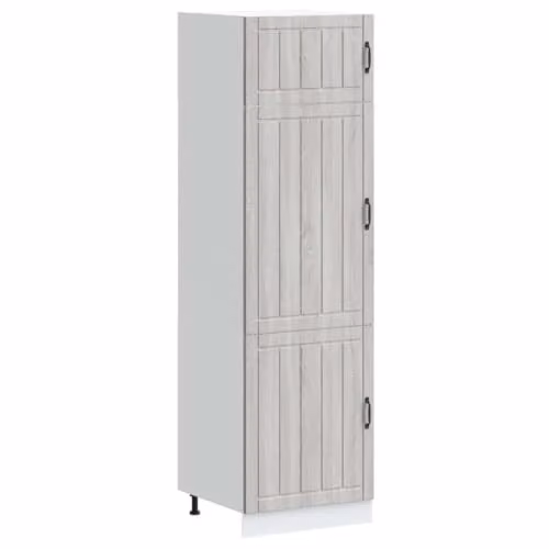 Armario de cocina Helloshop26 Lucca en madera MDF, diseño moderno con puertas batientes, An/P/Al: 60 x 57 x 207 cm, disponible en gris y marrón