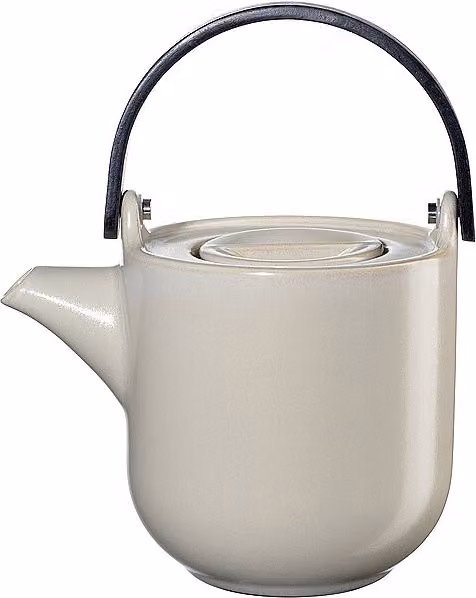 Tetera ASA Selection COPPA con mango de madera en color beige, capacidad 0,6 l
