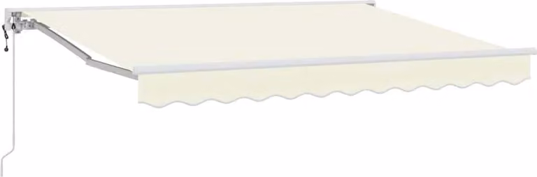 Toldo semi cassette Syfax color beige con estructura de acero y lona de poliéster An/P/Al: 250 x 200 cm