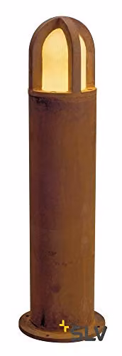 Farola de pie exterior SLV Rusty Cone de hierro color marrón con casquillo E27 y potencia de 11 W