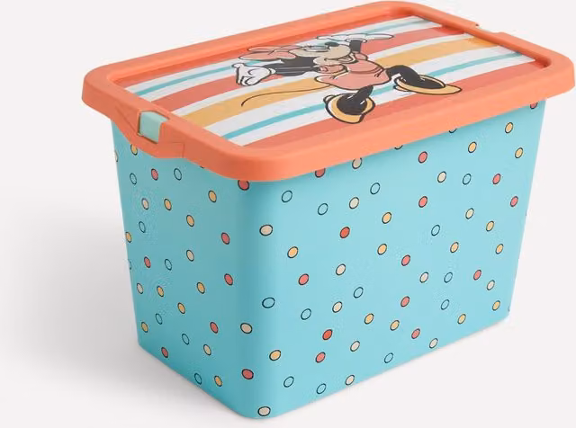 Caja de ordenación Minnie Disney multicolor con tapa para niños