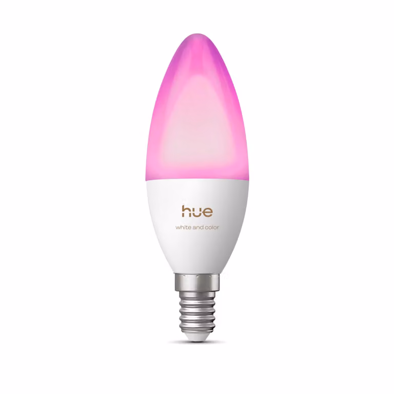 Bombilla LED inteligente Philips Hue White & Color Ambiance Vela B39 E14 multicolor decorativa y regulable