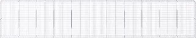 Cesta de gaviones SYFAX de hierro galvanizado color gris, An/P/Al: 1100 x 50 x 200 cm