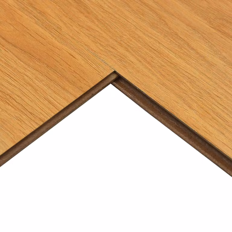 Suelo laminado vidaXL efecto madera castaño moderno resistente al agua con sistema click, pack de 5 unidades, An: 101 cm, P: 20 cm, Al: 0,8 cm