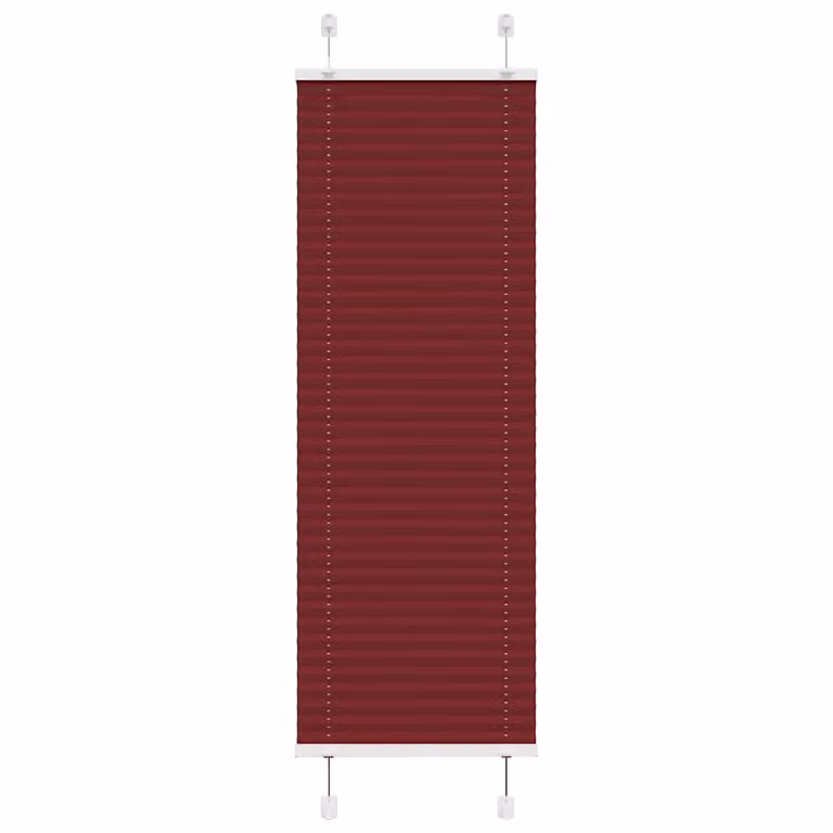 Estor plisado semi transparente vidaXL color rojo burdeos de poliéster An/Al: 39,4 x 150 cm