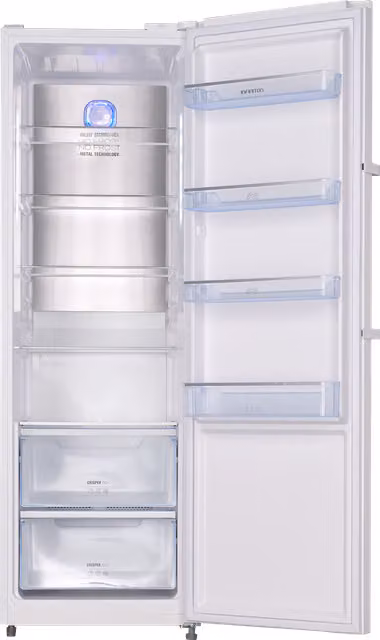 Frigorífico de una puerta Infiniton CL-360L85WEC con tecnología No Frost, capacidad de 375 l y altura de 185 cm, color blanco