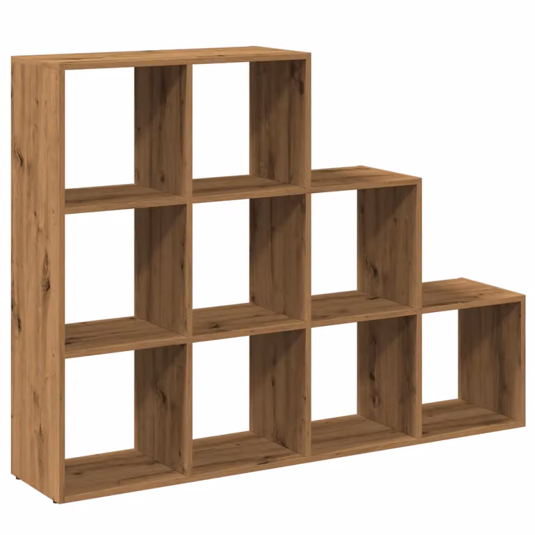 Librería divisora de 3 niveles vidaXL en color roble artisan, An/P/Al: 137,5 x 29 x 103,5 cm