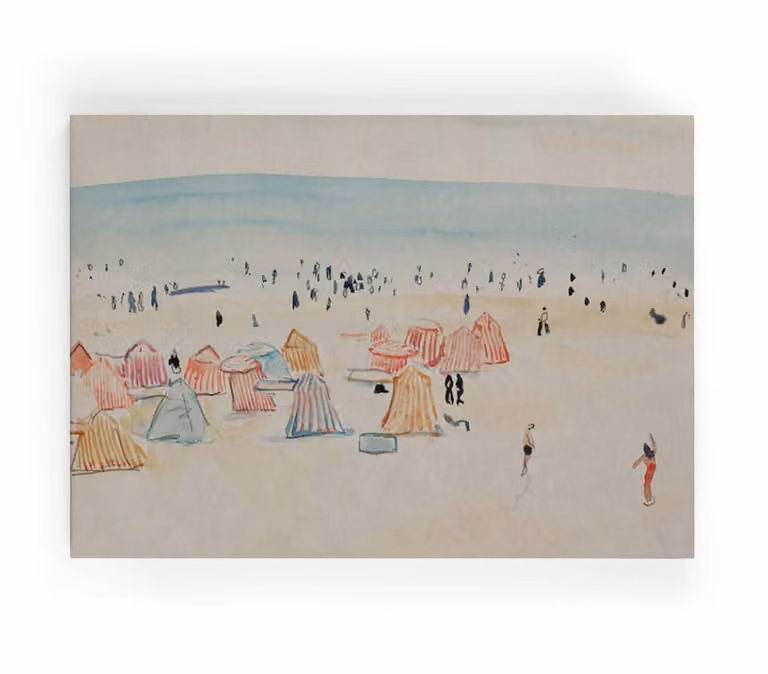 Lienzo decorativo Surdic con impresión de playa multicolor, An: 60 cm, Al: 40 cm