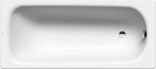 Bañera rectangular reversible Kaldewei Saniform Plus en acero esmaltado, color blanco, An/P/Al: 160 x 75 x 41 cm