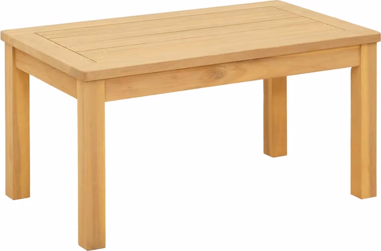 Mesa de café Syfax de madera de acacia en color marrón y beige, diseño rústico rectangular, An/P/Al: 70 x 40 x 36 cm