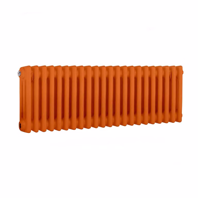 Radiador de columnas horizontal Regent de Hudson Reed en color naranja Sunset, An/P/Al: 101 x 30 x 30 cm