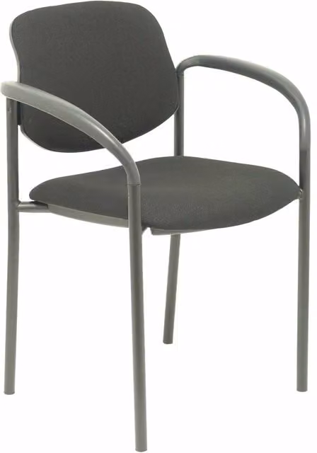 Silla de recepción Villalgordo Bali P&C Li840cb negra con reposabrazos para oficina o casa
