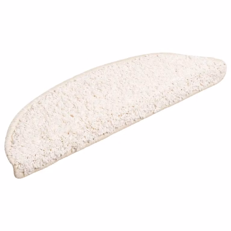 Pack de 30 alfombrillas para escaleras vidaXL autoadhesivas, antideslizantes y absorbentes de sonido, color blanco, An/P/Al: 56 x 17 x 3 cm