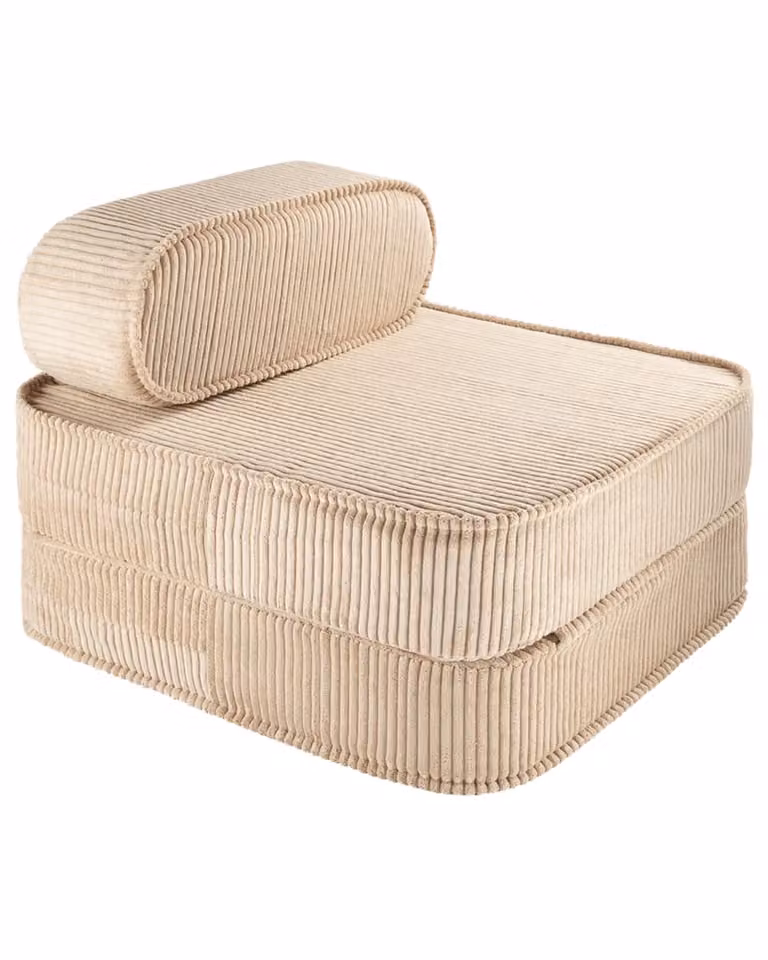 Sillón cama Wigiwama de pana beige para niños y salón, An/P/Al: 65 x 25 x 60 cm