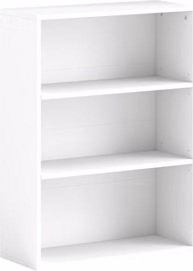 Librería HOMCOM de 3 niveles con estantes ajustables en color blanco, An: 60 cm, P: 24 cm, Al: 80 cm