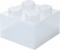 Caja de almacenamiento LEGO Storage Brick 4 con purpurina, apilable, color gris, An/P/Al: 25 x 25 x 18 cm